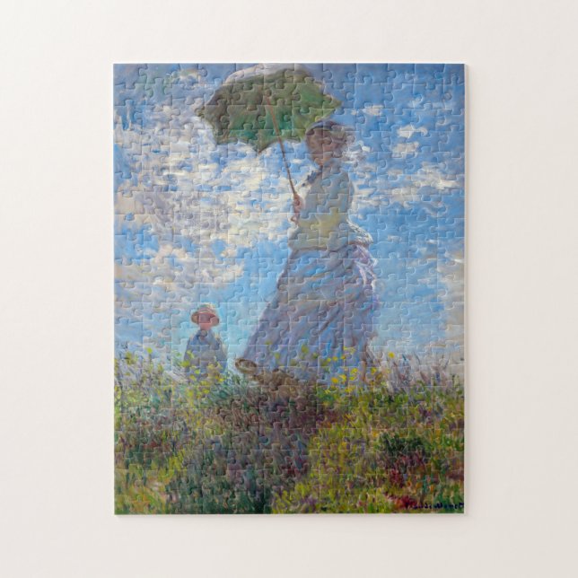 Frau mit Sonnenschirm, Monet (Vertikal)