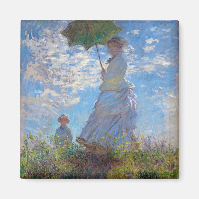 Frau mit Sonnenschirm, Monet Magnet (Vorne)