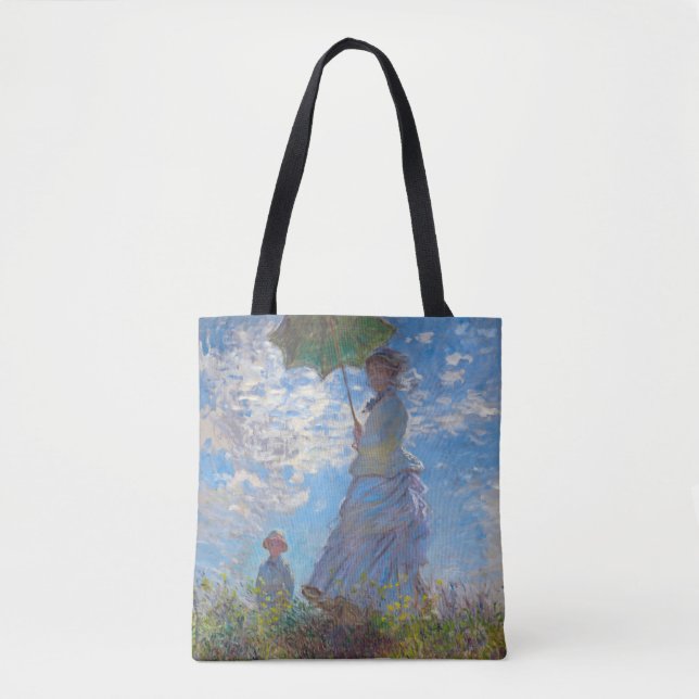 Frau mit Sonnenschirm, Monet Tasche (Vorderseite)
