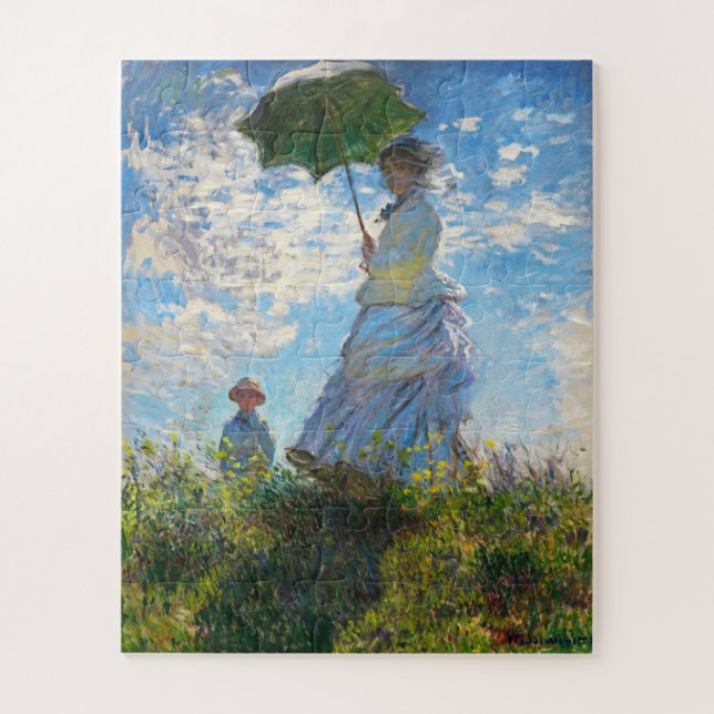 Frau mit Sonnenschirm von Claude Monet (Vertikal)