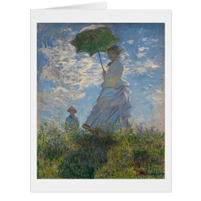Frau mit Sonnenschirm von Monet (Vorderseite)