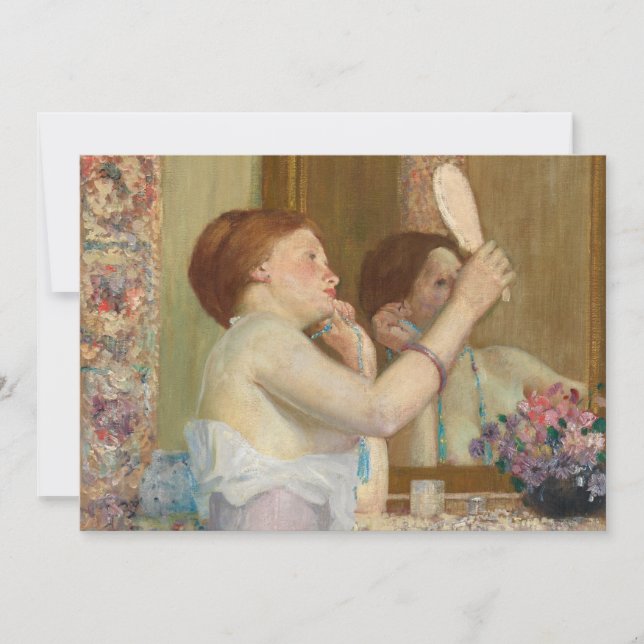 Frau mit Spiegel | Frederick Carl Frieseke (Vorderseite)