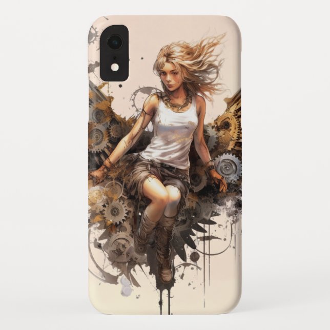 Frau mit Stiefeln iPhone/iPad Gehäuse Case-Mate iPhone Hülle (Rückseite)