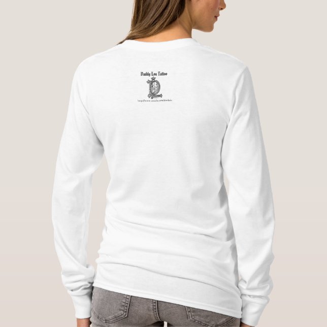 Frau mit Storch T-Shirt (Rückseite)
