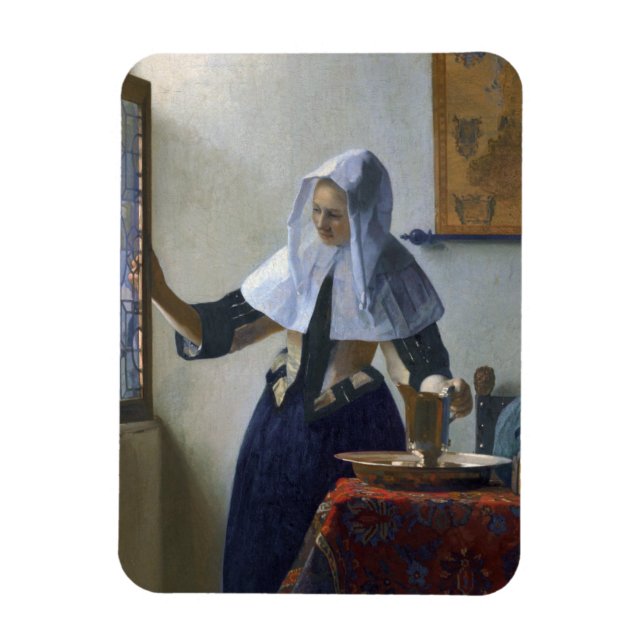 Frau mit Water Jug Johannes Vermeer Magnet (Vertikal)