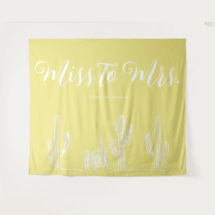 Frau Modern Boho Cactus Citrus Bachelorette Wandteppich