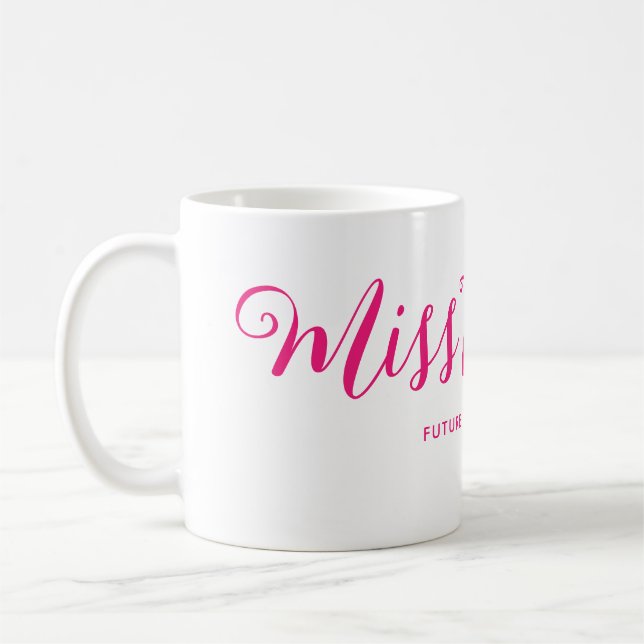 Frau Modern Boho Script Bachelorette Kaffeetasse (Links)
