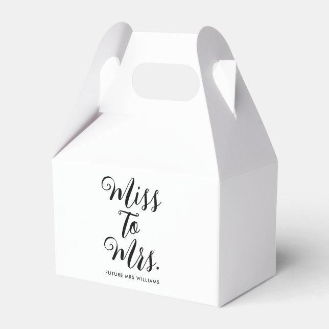 Frau Modern Brautparty Bachelorette Geschenkschachtel (Vorderseite)