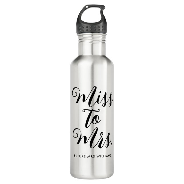 Frau Modern Brautparty Edelstahlflasche (Vorderseite)