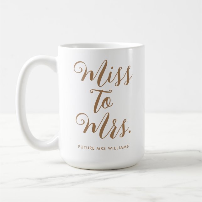 Frau Modern Brautparty Kaffeetasse (Links)