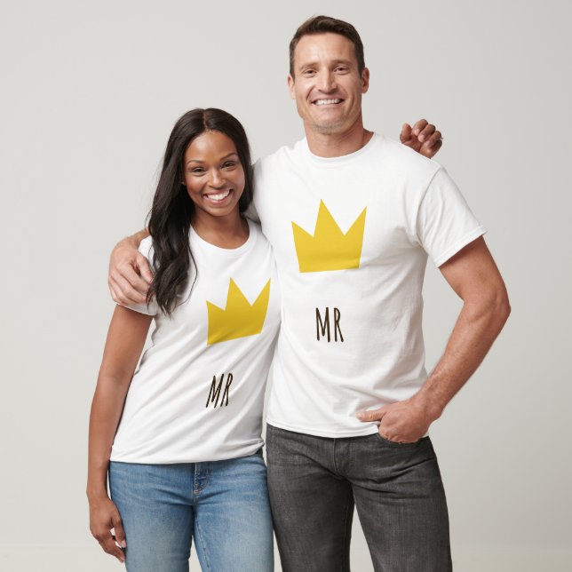 Frau Mr. King und Queen Couple T-Shirt (Unisex)