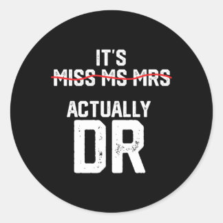 Frau Mrs. Future Doktor Appreci Runder Aufkleber