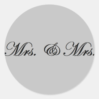 Frau & Mrs. Runder Aufkleber