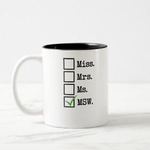 Frau MSW Zweifarbige Tasse