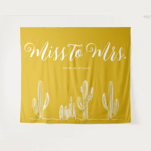 Frau Mustard Cowgirl Cactus Bachelorette Wandteppich