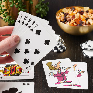 Frau nimmt Pillen Spielkarten
