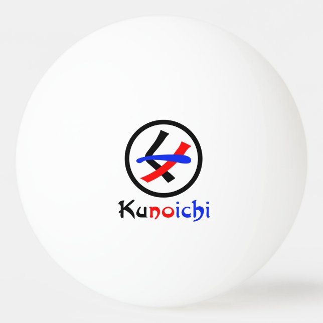 Frau Ninja Kunoichi く ノ 一 Tischtennisball (Vorderseite)