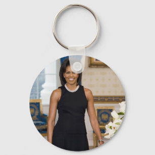 Frau ObamaPortrait Schlüsselanhänger
