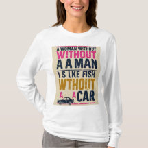 Frau ohne Shirt - feministischer Spaß T - Shirt