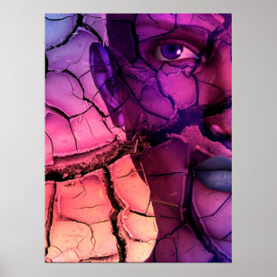 Frau ohne Wasser - surreale KUNST Poster
