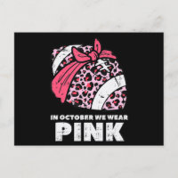 Frau Oktober Wir tragen rosa Fußball Brustkrebs