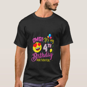 Frau Omg Es ist mein 4. Geburtstagskind 4 Jahre al T-Shirt