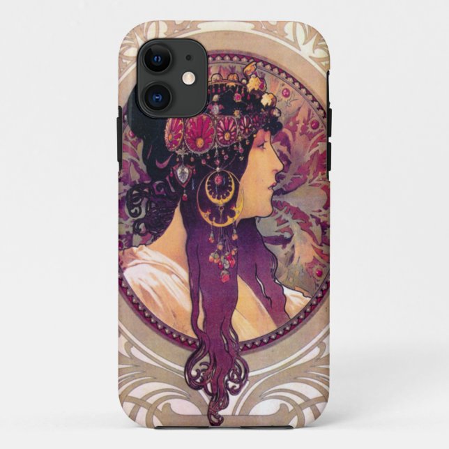Frau Orechini von Alphonse Mucha Case-Mate iPhone Hülle (Rückseite)