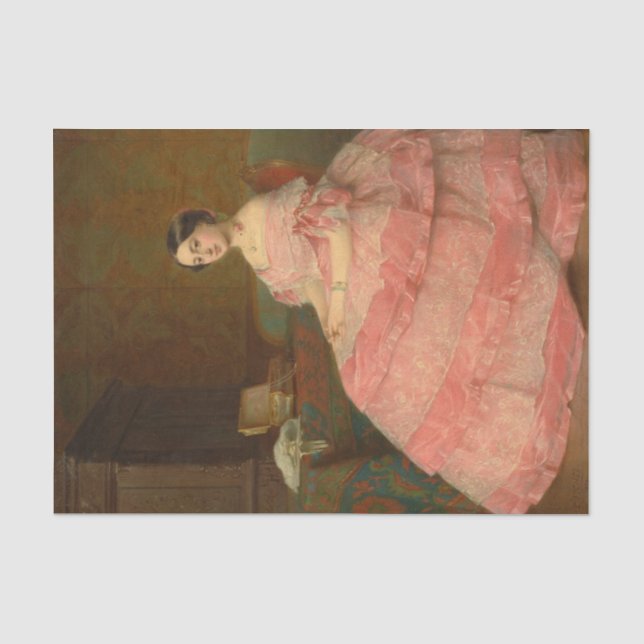 Frau P (1857) von Eugene Fichel Seidenpapier (Vorderseite)