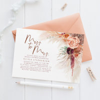 Frau Pampas Grass Terracotta Brautparty