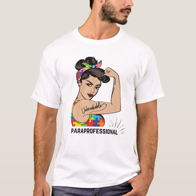 Frau Paraprofessional Autismus Lehrerin Vielen Dan T-Shirt (Vorderseite)