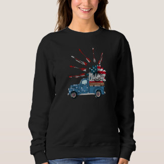 Frau Patriotic 4. Juli Mawmaw Truck Sunfloe Sweatshirt