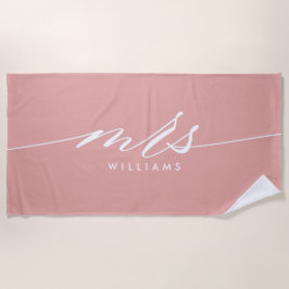 Frau| Personalisierte Braut Strandtuch