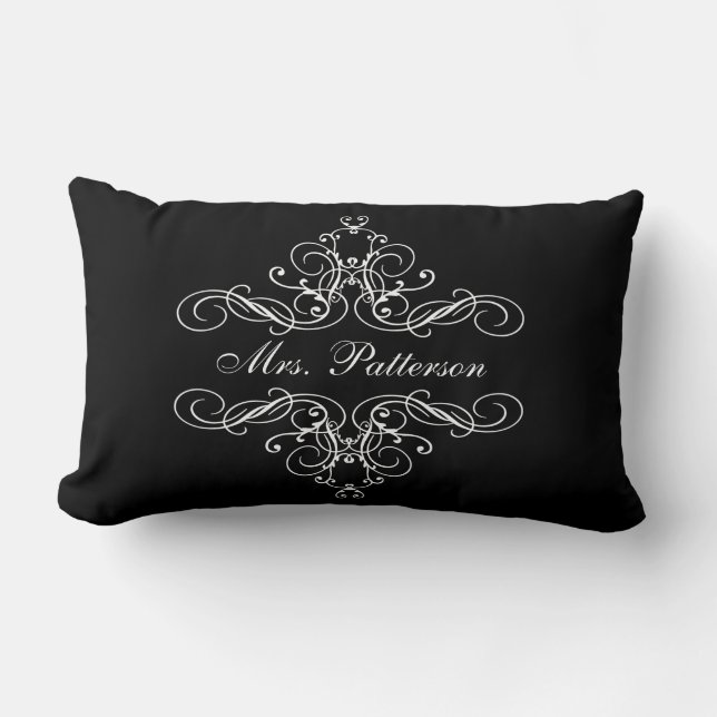 Frau Personalized His u. ihr Boudoir-Bett-Kissen Lendenkissen (Vorderseite)
