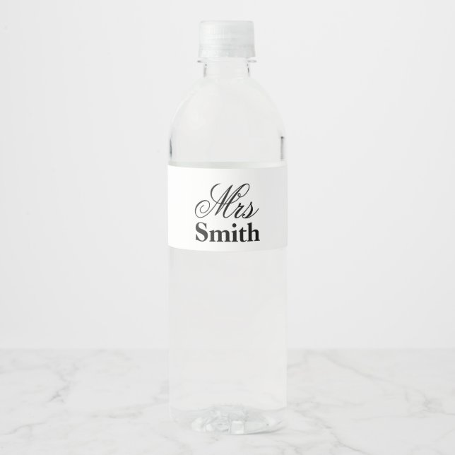 Frau Personalized Name White Black (Vorderseite)