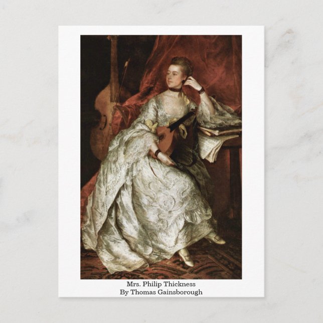 Frau Philip Thickness von Thomas Gainsborough Postkarte (Vorderseite)