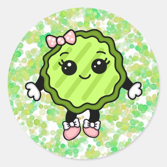 Frau Pickle Runder Aufkleber (Vorderseite)
