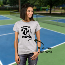 Frau Pickleball Master Game Player Individuelle Na T-Shirt