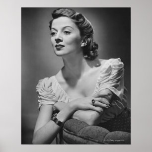 Frau posiert im Studio Poster