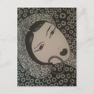 Frau Postkarte