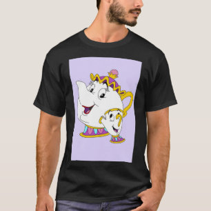 Frau Potts and Chip Spiral Notebook T-Shirt