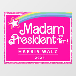 Frau Präsiden Window Clying Sticker Kamala Harris