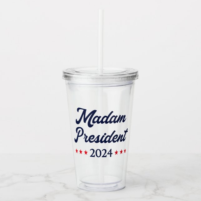 Frau Präsidentin 2024 I - Kamala Harris Acryltrinkbecher (Vorderseite)