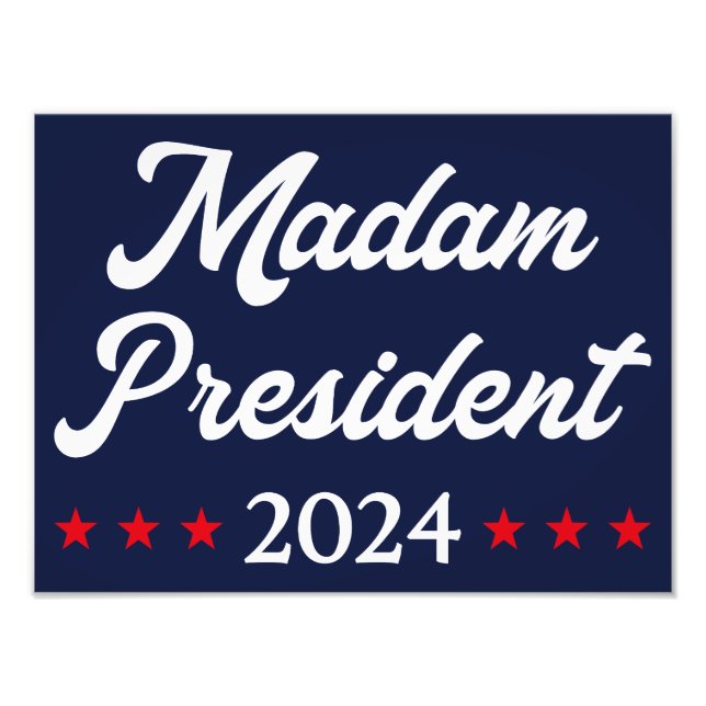 Frau Präsidentin 2024 I - Kamala Harris Fotodruck (Vorne)