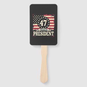 Frau Präsidentin, amerikanische Flagge 47 Harris W Fächer