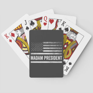 Frau Präsidentin, Harris Walz, Amerikanischer Flag Spielkarten