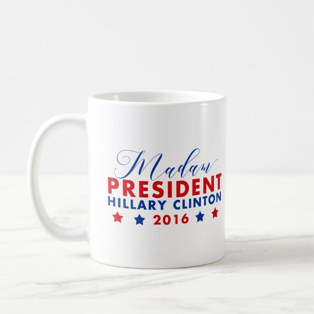 Frau Präsidentin Hillary Clinton Kaffeetasse (Links)
