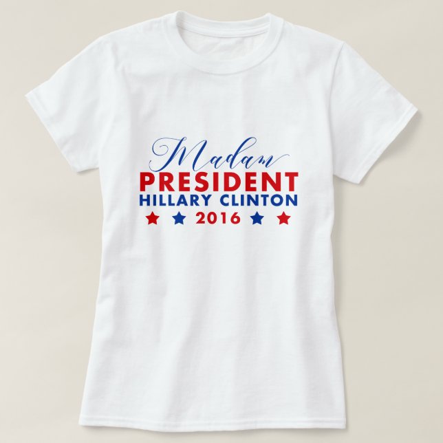 Frau Präsidentin Hillary Clinton T-Shirt (Design vorne)