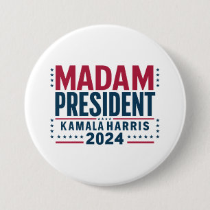 Frau Präsidentin Kamala Harris 2024 Abstimmung Dem Button