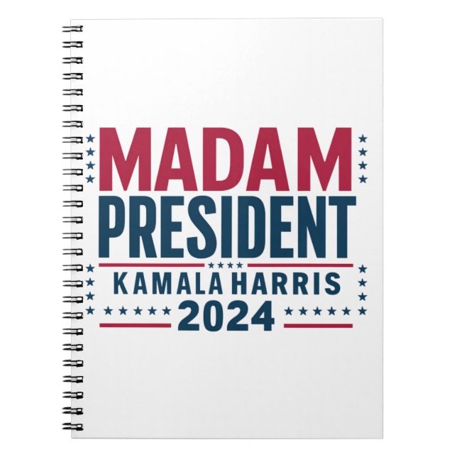 Frau Präsidentin Kamala Harris 2024 Abstimmung Dem Notizblock (Vorderseite)