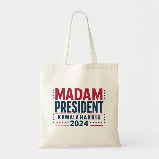 Frau Präsidentin Kamala Harris 2024 Abstimmung Dem Tragetasche (Vorne)